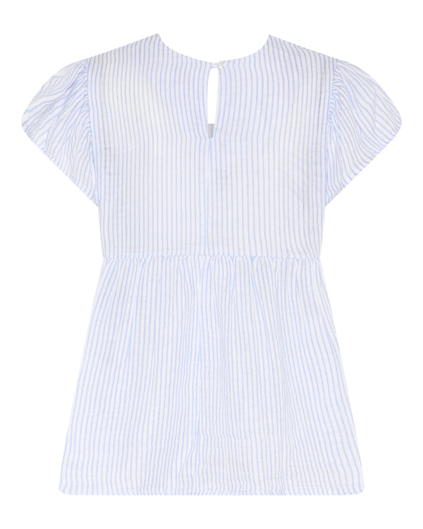 LA ROUGE ApS Ghita Blouse Blouse Light Blue Stripe