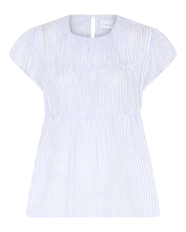 LA ROUGE ApS Ghita Blouse Blouse Light Blue Stripe