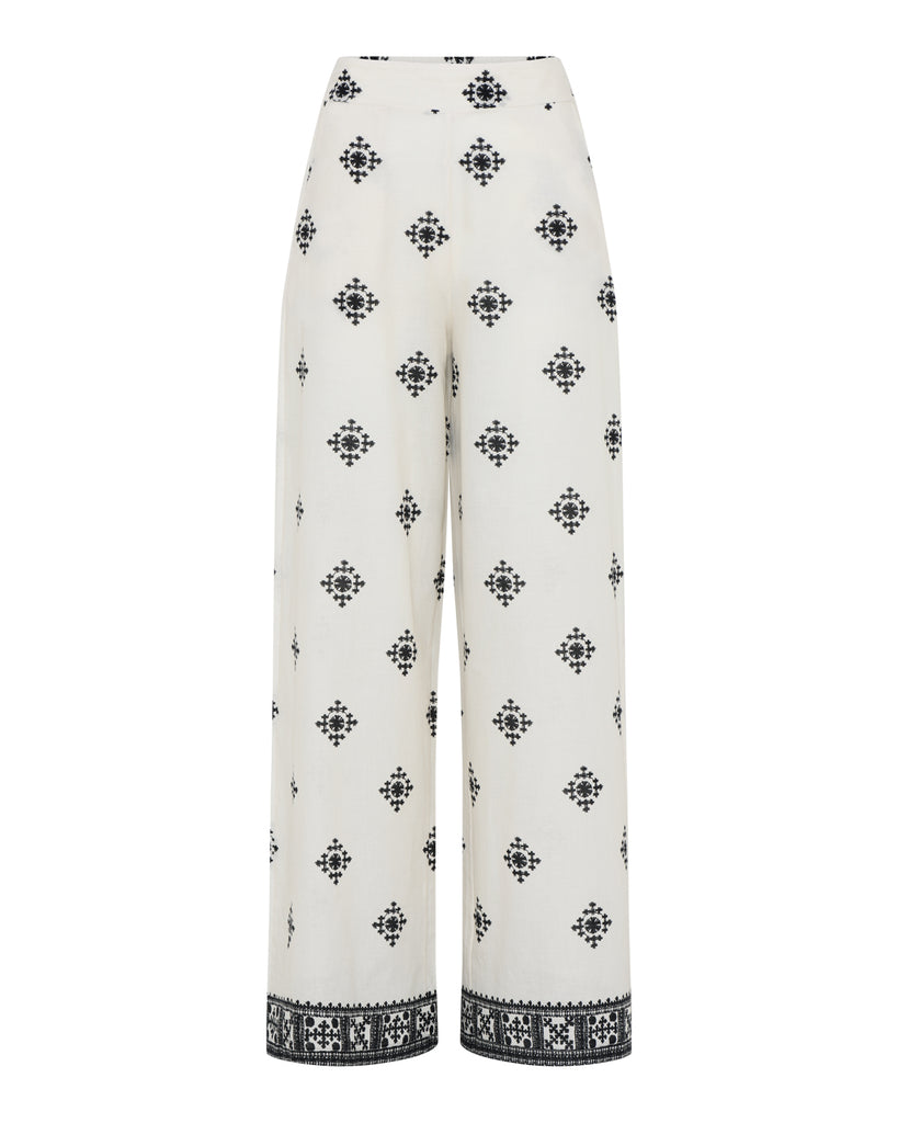 LA ROUGE ApS Grace Pants Pants Offwhite / Black