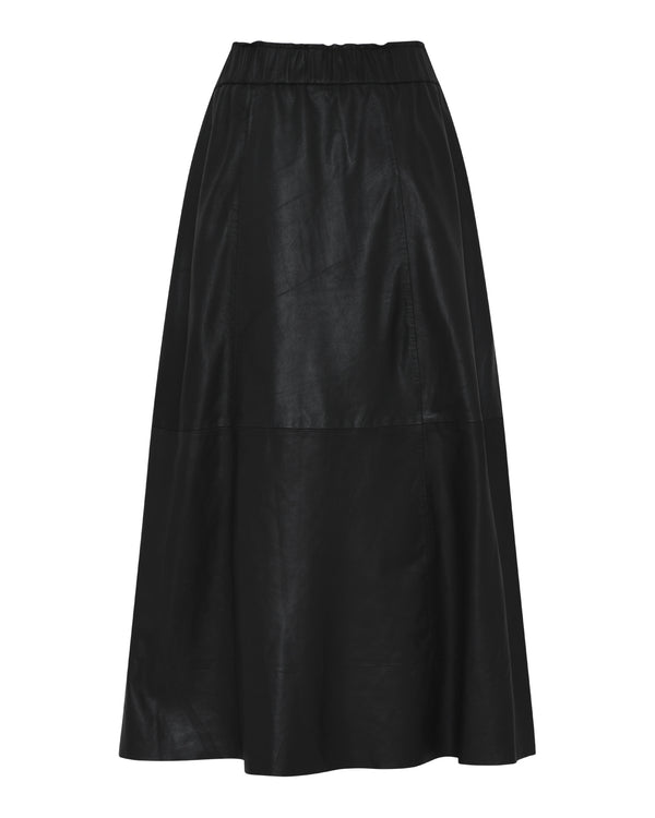 LA ROUGE ApS Gudrun Leather Skirt Skirt Black