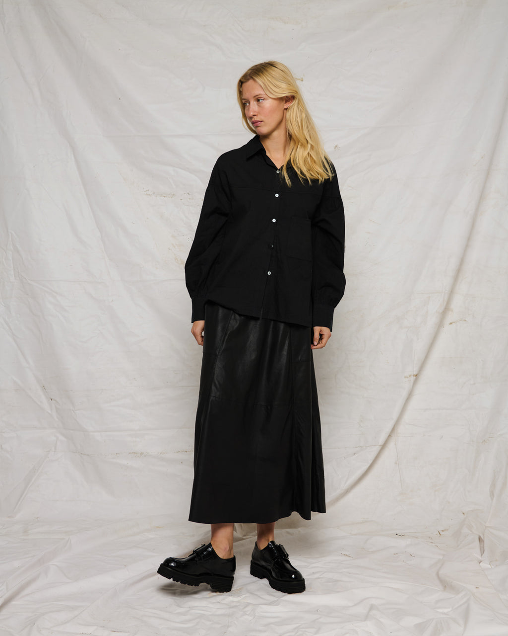 LA ROUGE ApS Gudrun Leather Skirt Skirt Black