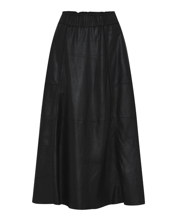 LA ROUGE ApS Gudrun Leather Skirt Skirt Black