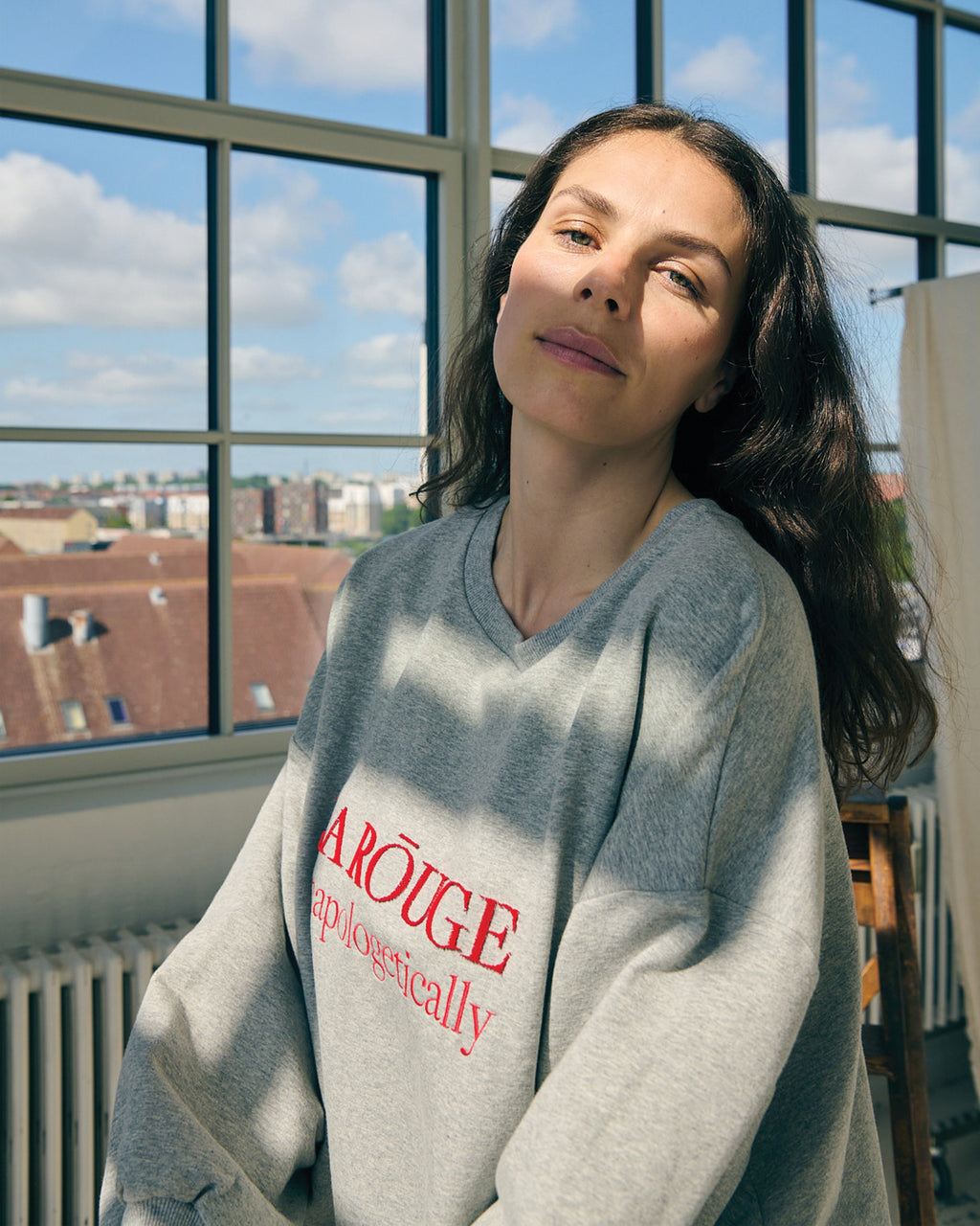 LA ROUGE ApS Henriette Sweatshirt Sweatshirt Grey Melange