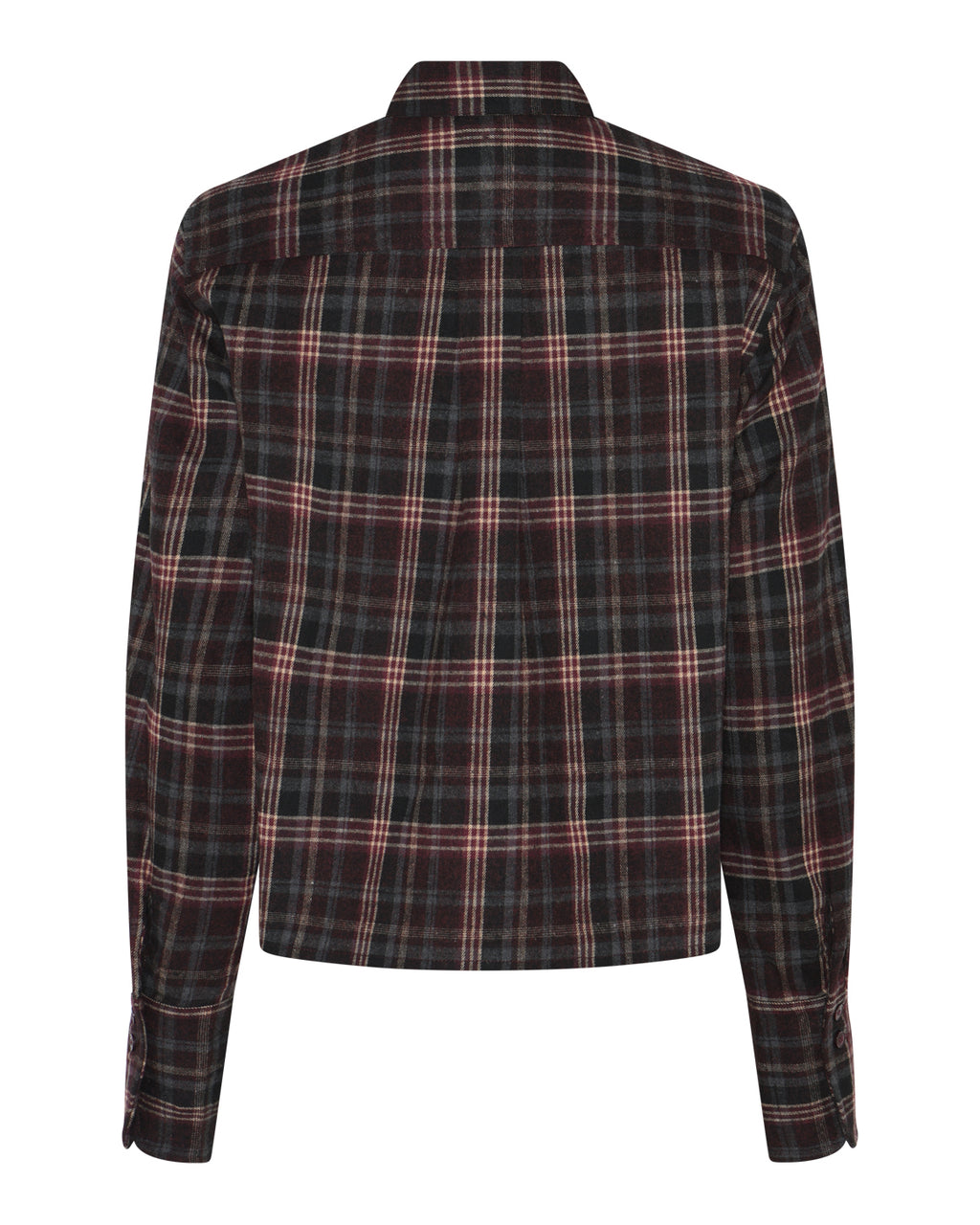 LA ROUGE ApS Isa Cropped Shirt Shirt Grey/Wine Checks