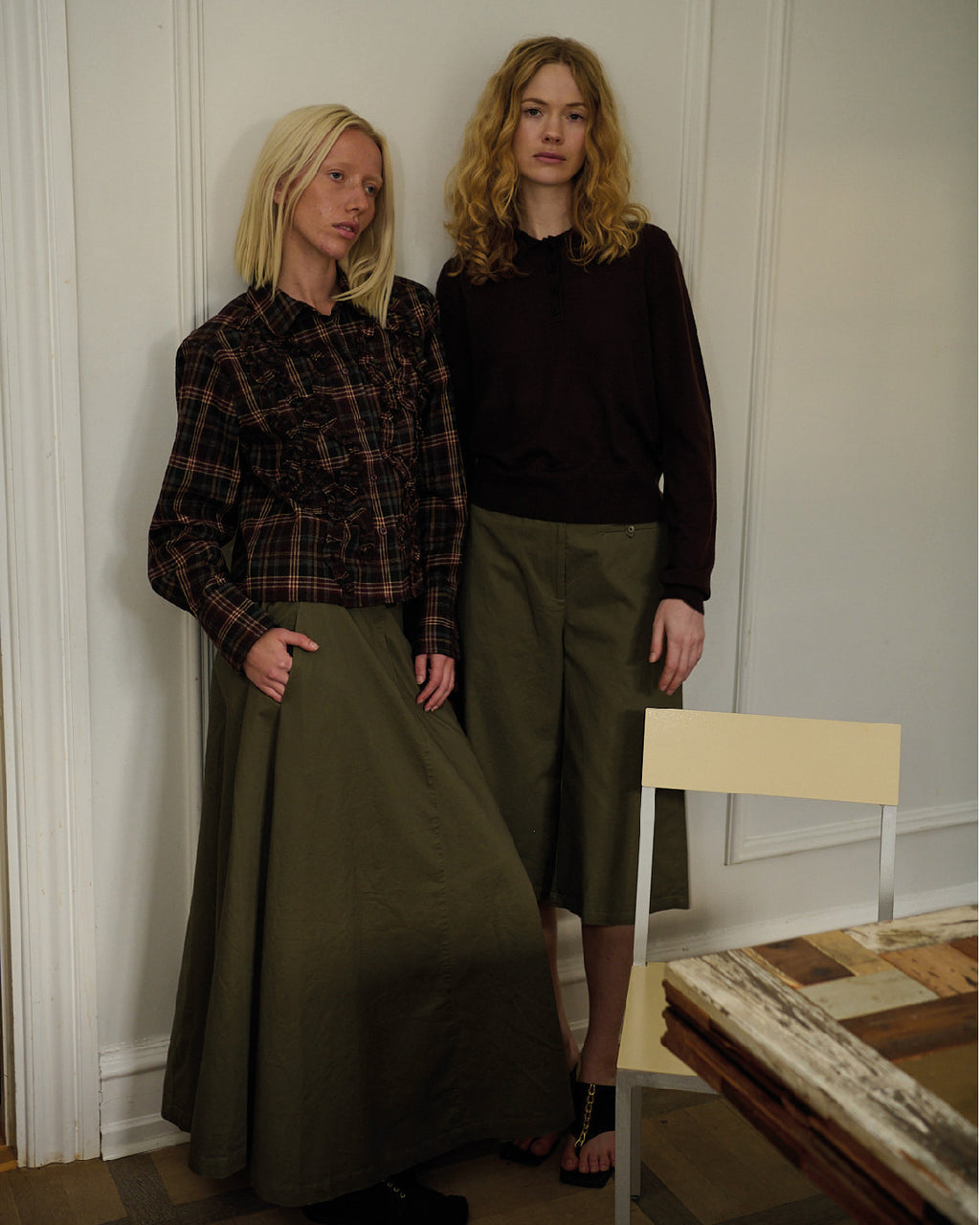 LA ROUGE ApS Isa Cropped Shirt Shirt Grey/Wine Checks
