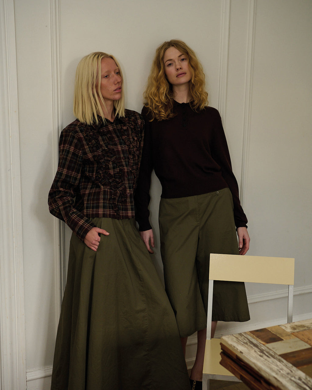 LA ROUGE ApS Isa Cropped Shirt Shirt Grey/Wine Checks