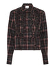 LA ROUGE ApS Isa Cropped Shirt Shirt Grey/Wine Checks