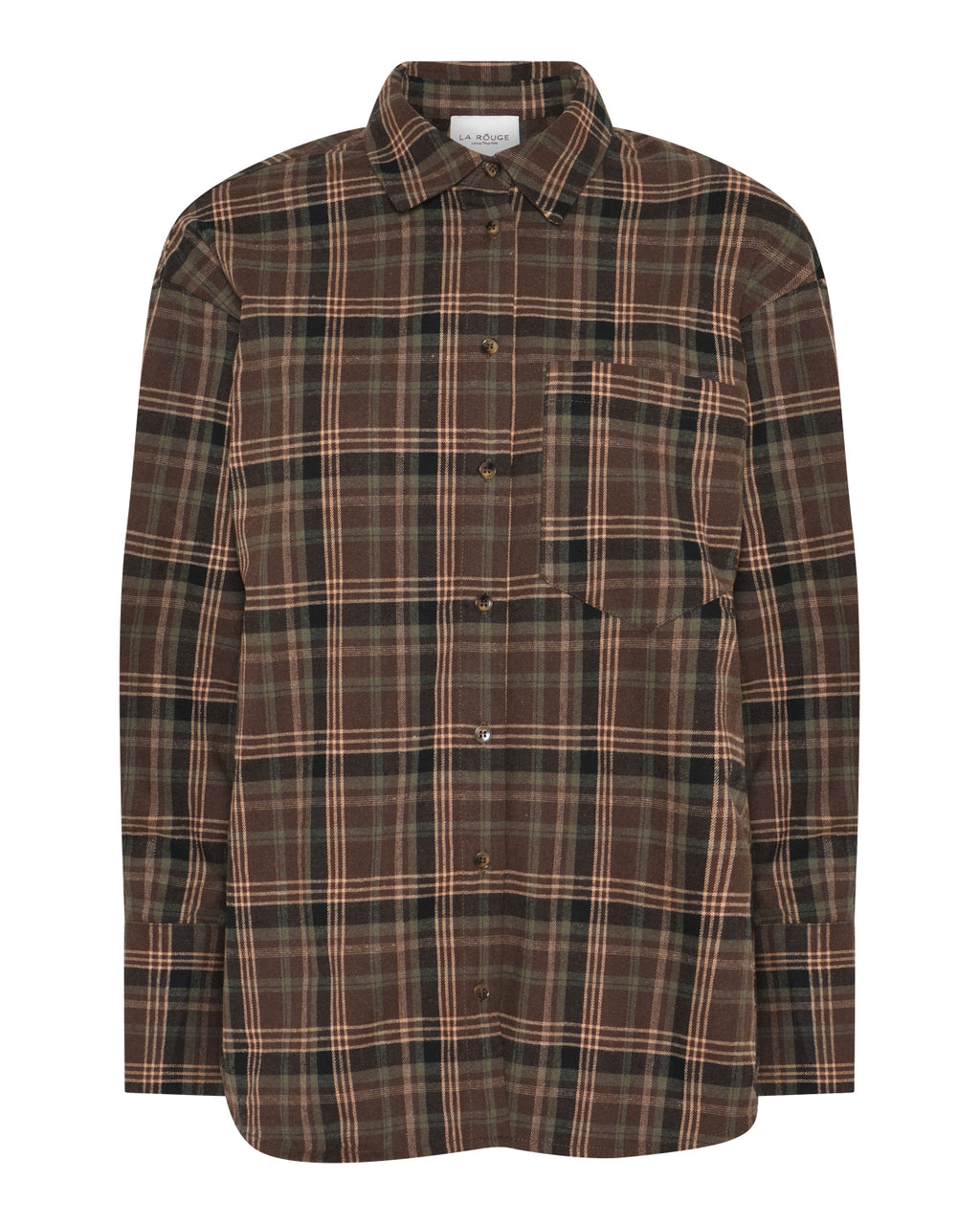 LA ROUGE ApS Isa Shirt Shirt Brown/Forest Check