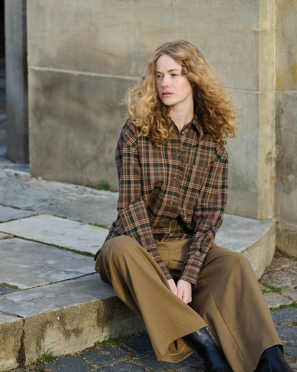 LA ROUGE ApS Isa Shirt Shirt Brown/Forest Check