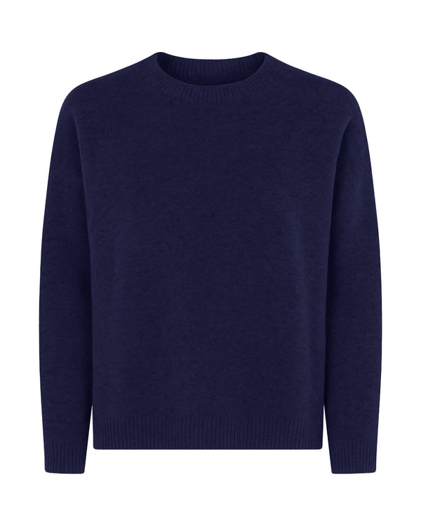 LA ROUGE ApS Isabella Roundneck Knit Knit Navy