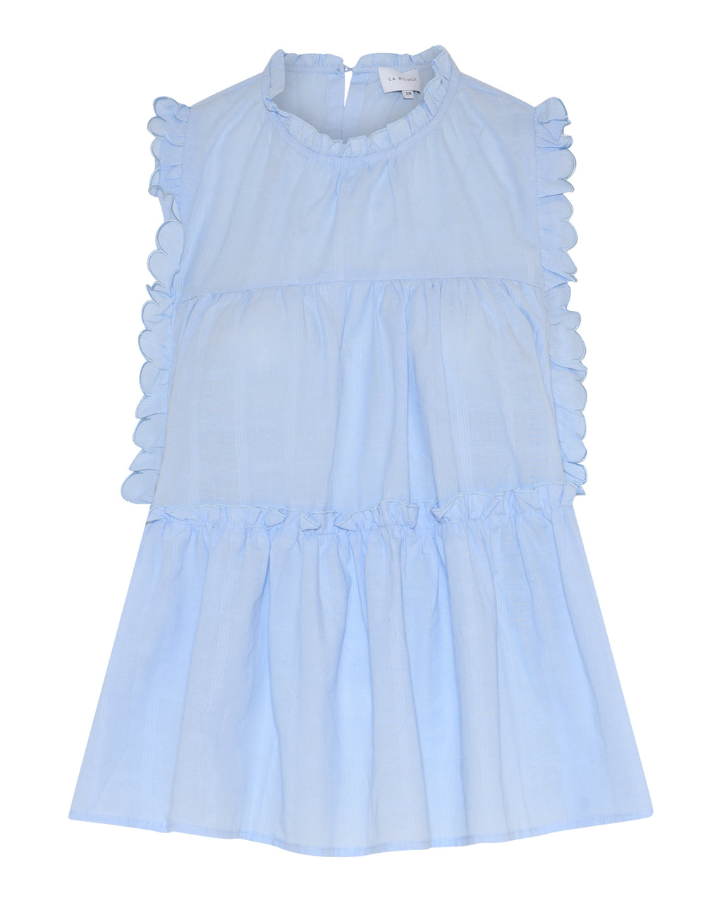 LA ROUGE ApS Julie Frill Top Top Light Blue