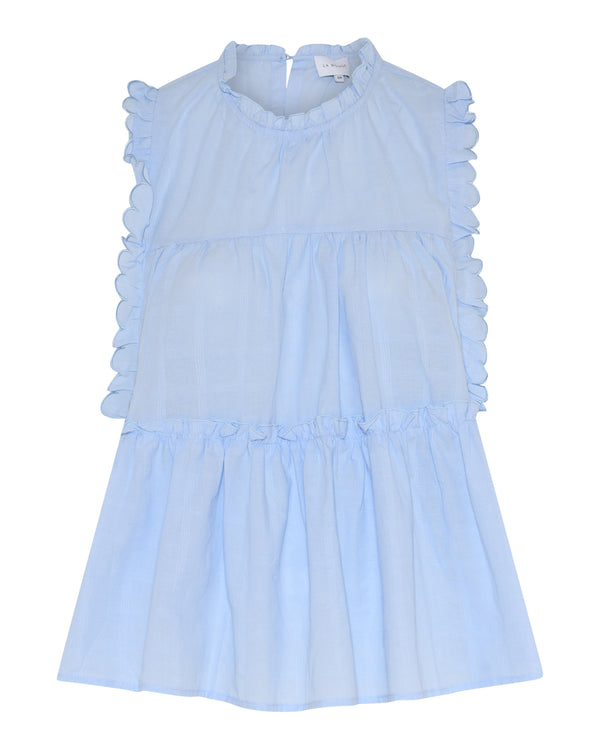 LA ROUGE ApS Julie Frill Top Top Light Blue
