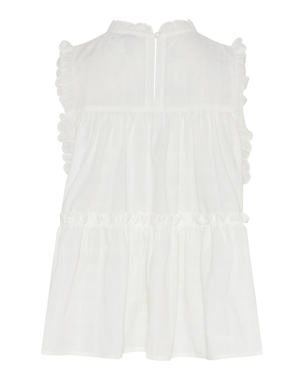 LA ROUGE ApS Julie Frill Top Top White