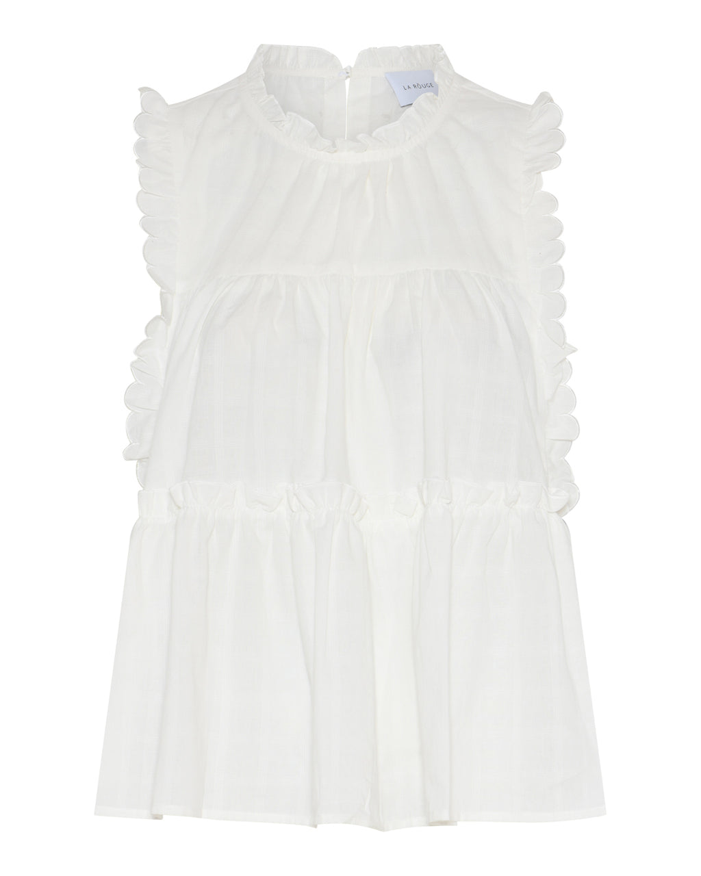 LA ROUGE ApS Julie Frill Top Top White
