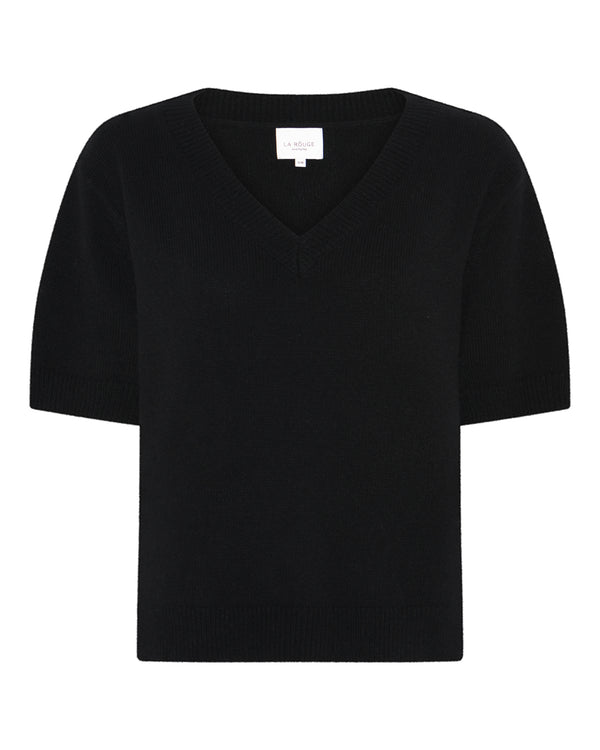 LA ROUGE ApS Julie S/S Knit Knit Black