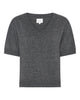 LA ROUGE ApS Julie S/S Knit Knit Dark Grey Melange