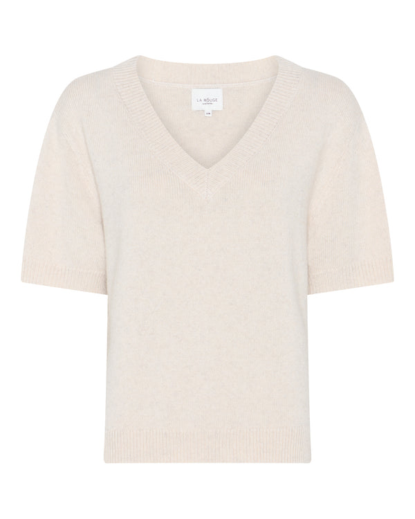 LA ROUGE ApS Julie S/S Knit Knit Off White