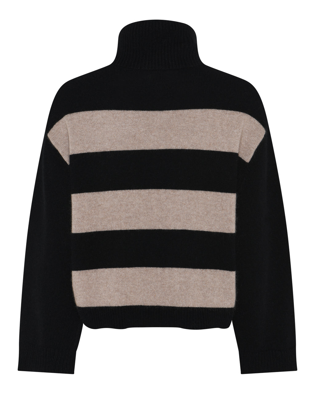 LA ROUGE ApS Julie Striped Knit Knit Black/Sand Stripe