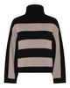 LA ROUGE ApS Julie Striped Knit Knit Black/Sand Stripe