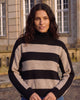 LA ROUGE ApS Julie Striped Knit Knit Black/Sand Stripe