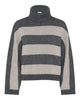 LA ROUGE ApS Julie Striped Knit Knit Dark Grey / Sand Stripe