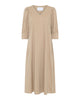 LA ROUGE ApS Kamilla S/S Dress Dress Dark Sand