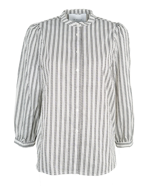 LA ROUGE ApS Kimmi Shirt Shirt Sand/Blue stripe