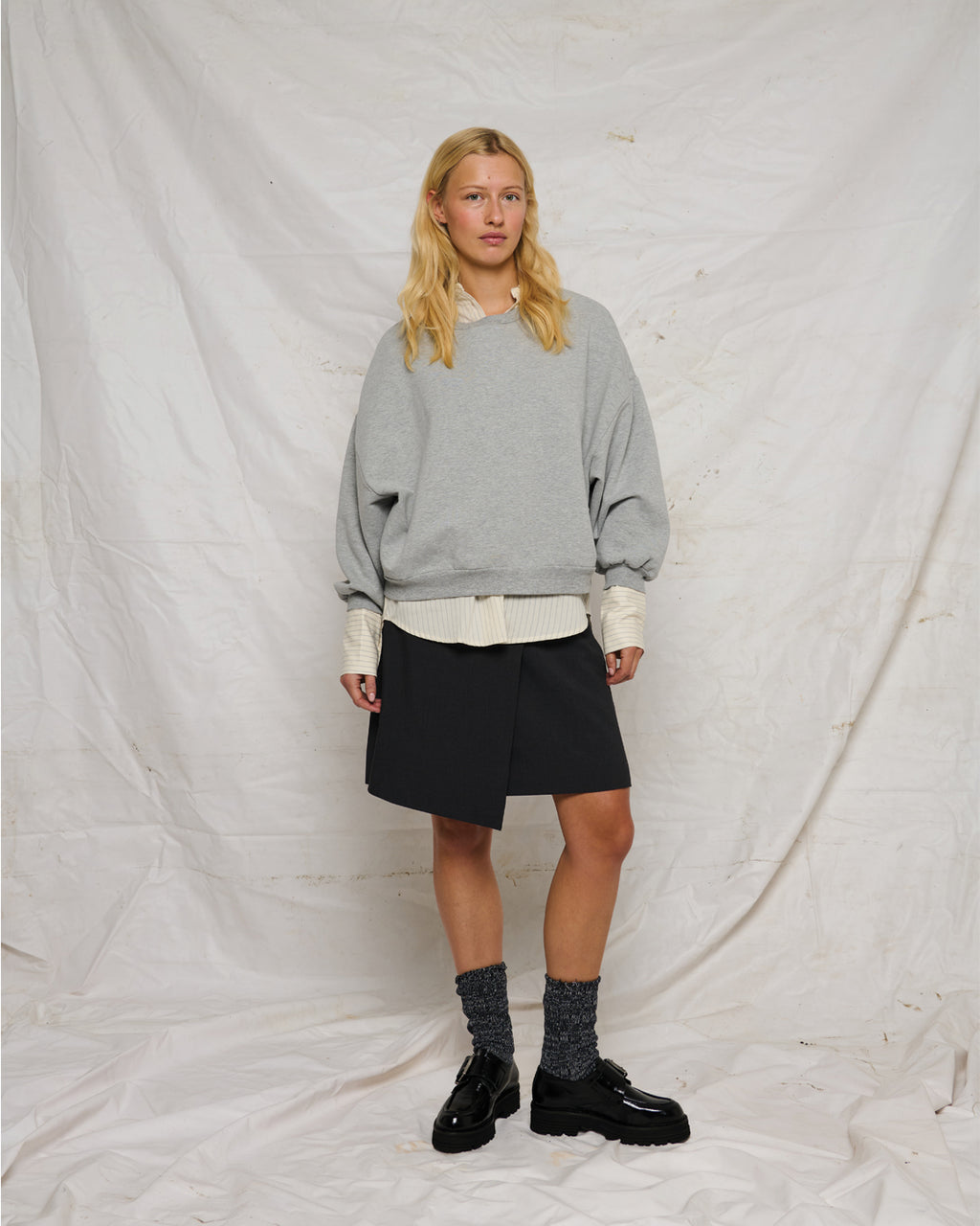 LA ROUGE ApS Laura Sweatshirt Sweatshirt Grey Melange