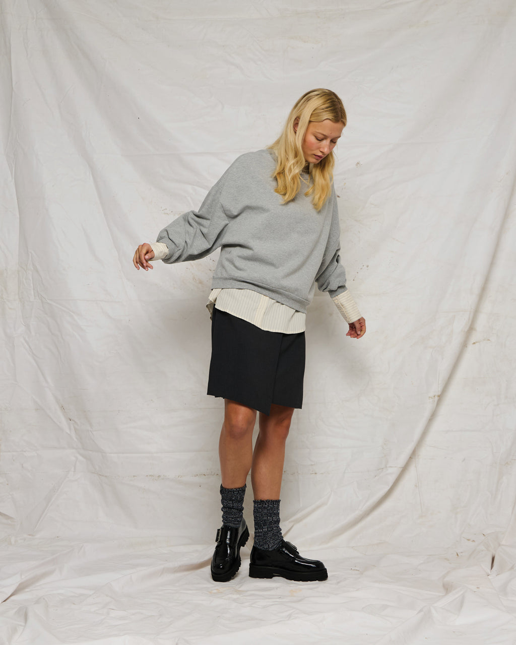 LA ROUGE ApS Laura Sweatshirt Sweatshirt Grey Melange