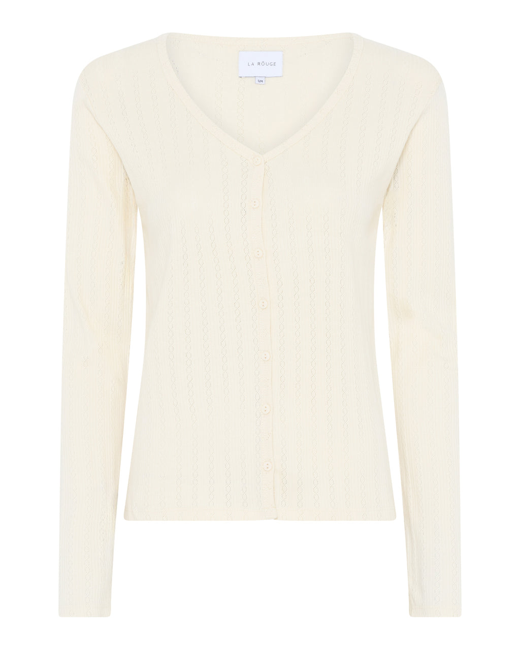 LA ROUGE ApS Lene Pointelle set w. cardigan  Off White