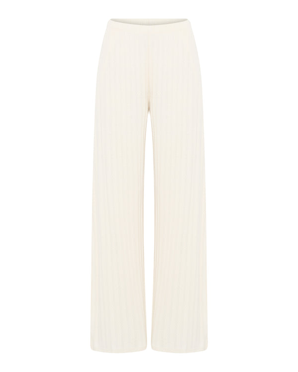 LA ROUGE ApS Lene Pointelle set w. cardigan  Off White