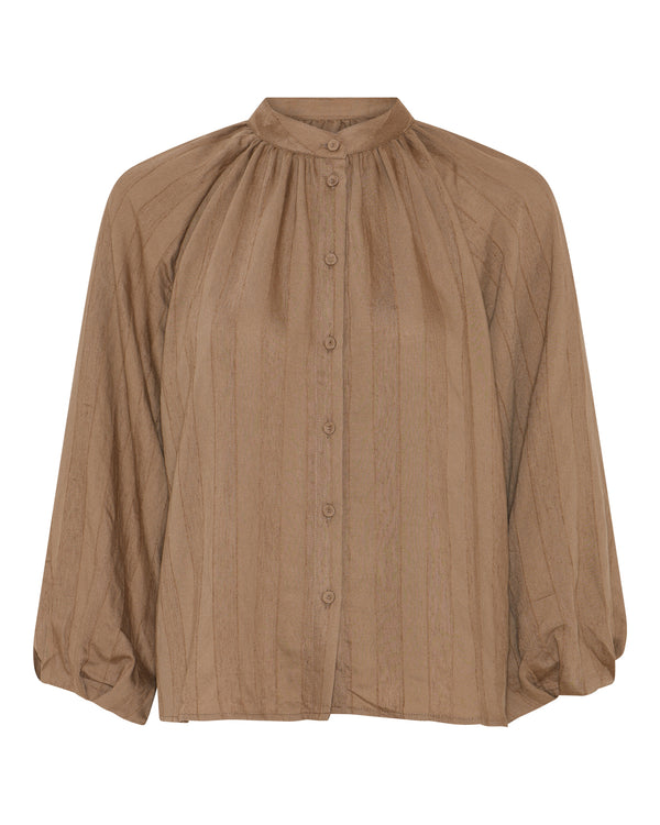 LA ROUGE ApS Line Shirt Blouse Khaki