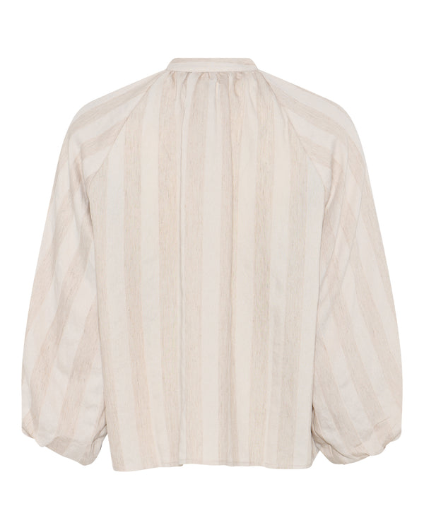 LA ROUGE ApS Line Shirt Blouse Sand Melange