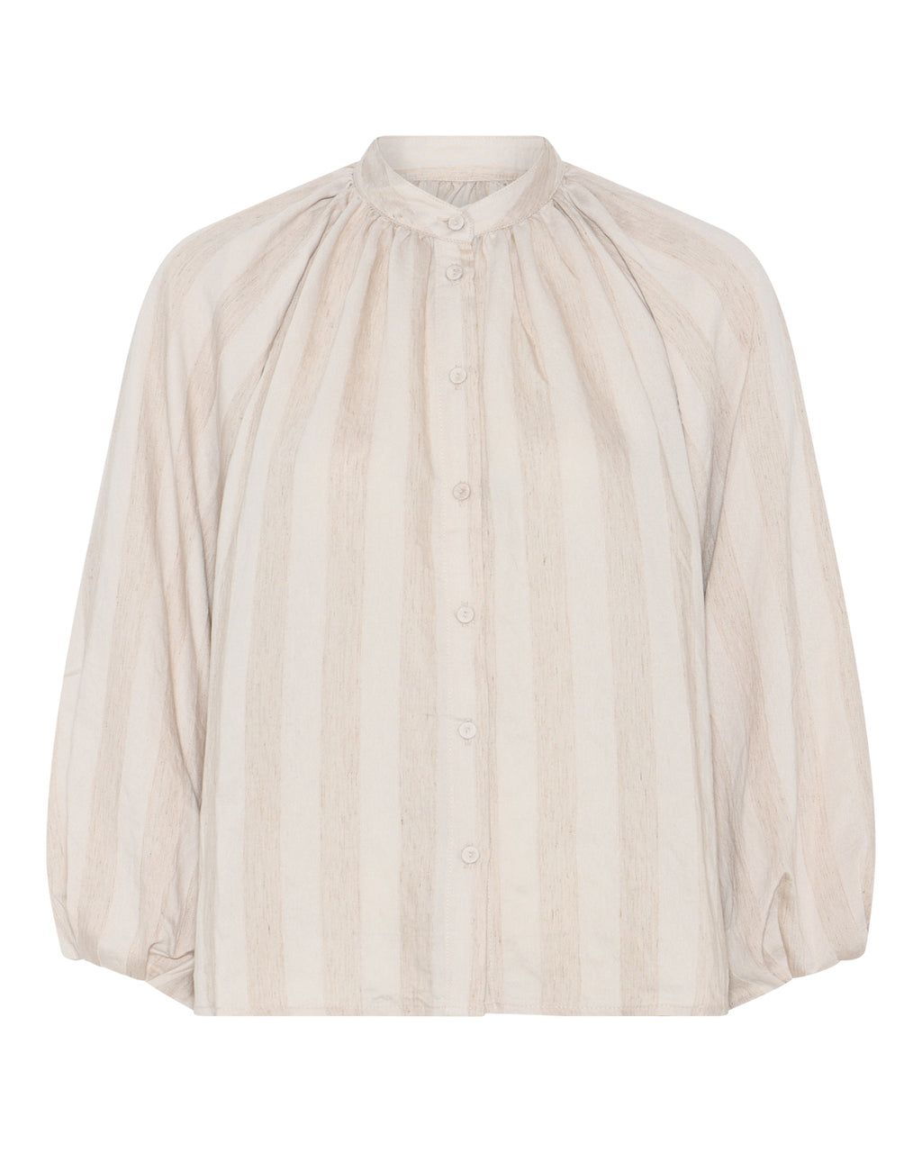 LA ROUGE ApS Line Shirt Blouse Sand Melange
