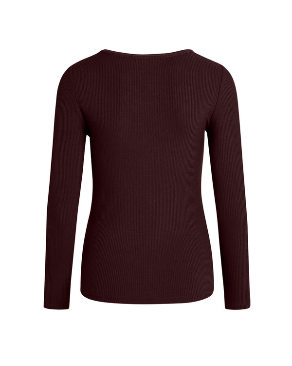 LA ROUGE ApS Lisa L/S t-shirt T-shirt Aubergine