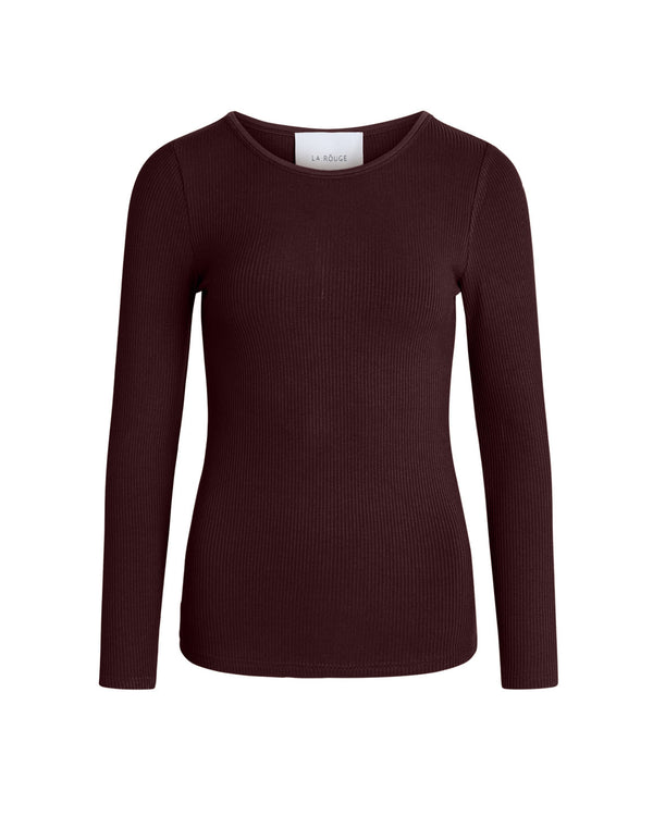 LA ROUGE ApS Lisa L/S t-shirt T-shirt Aubergine