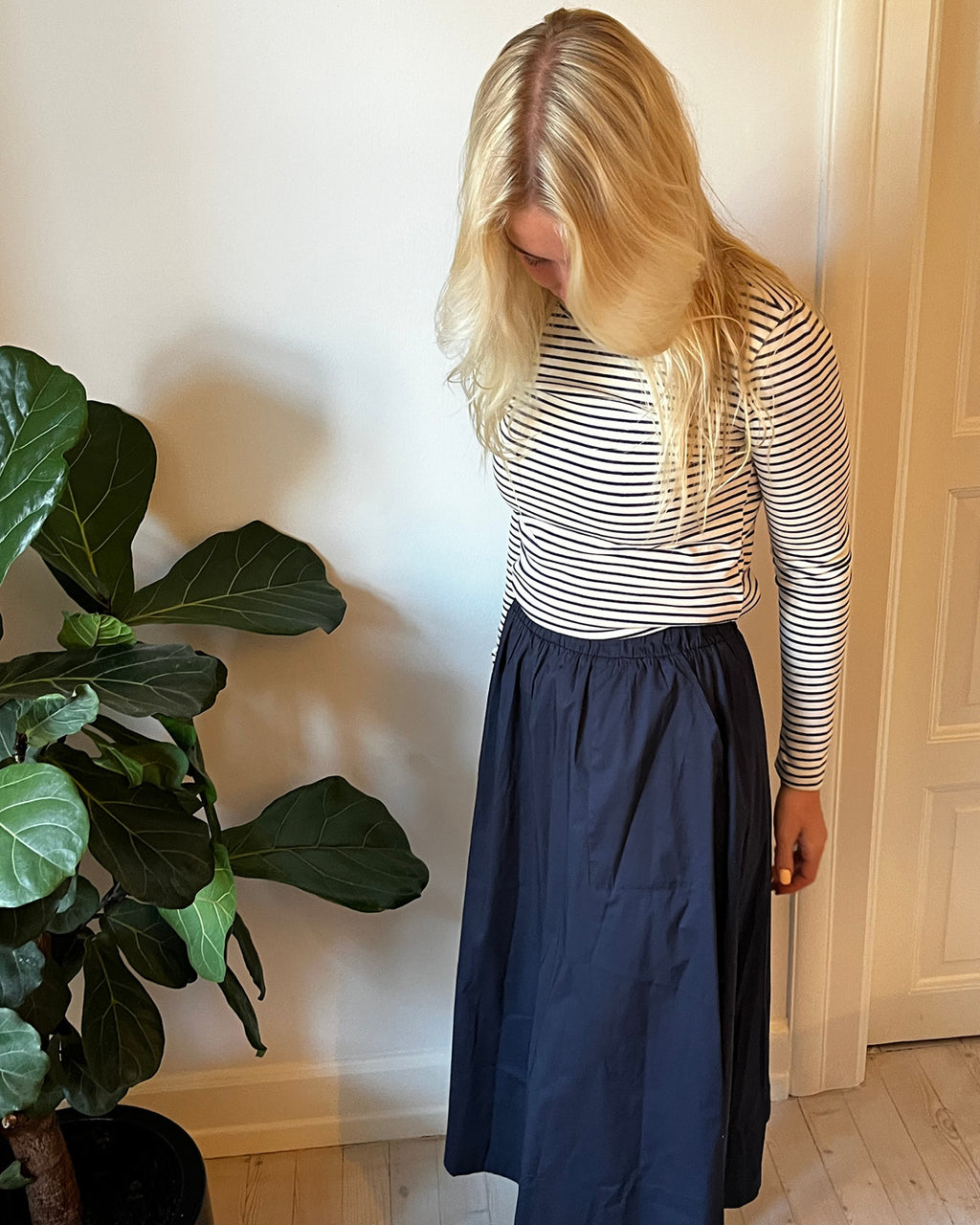 LA ROUGE ApS Lisa Stripe L/S T-shirt Blue/Offwhite stripe