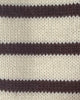 LA ROUGE ApS Lisa Stripe Singlet Top Brown/Offwhite Stripe