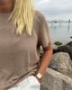 LA ROUGE ApS Lise Linen T-shirt T-shirt Sand