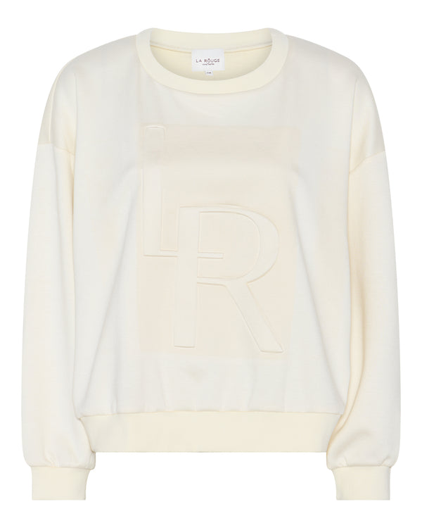 LA ROUGE ApS Lone Logo Sweatshirt Sweatshirt Off White