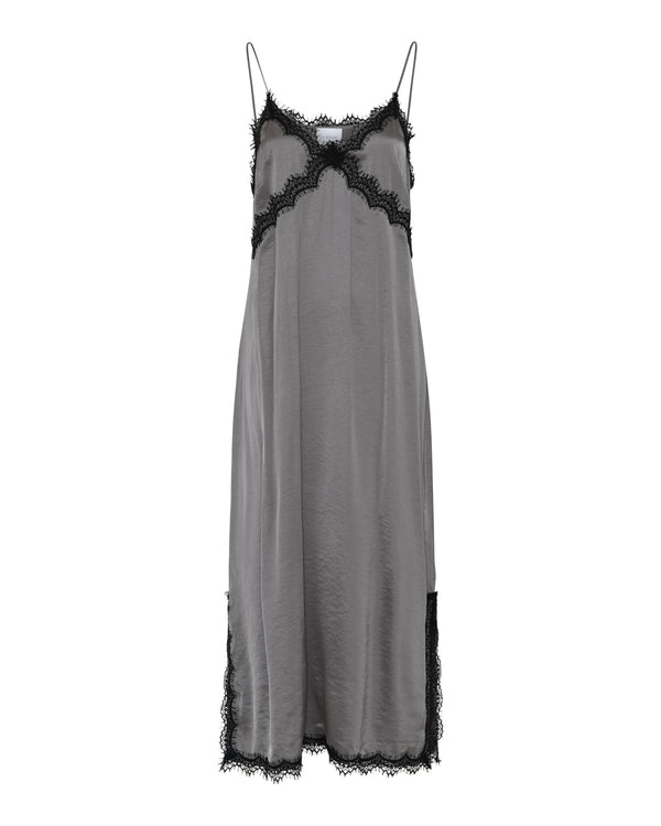 LA ROUGE ApS Lotte Satin Dress Dress Grey