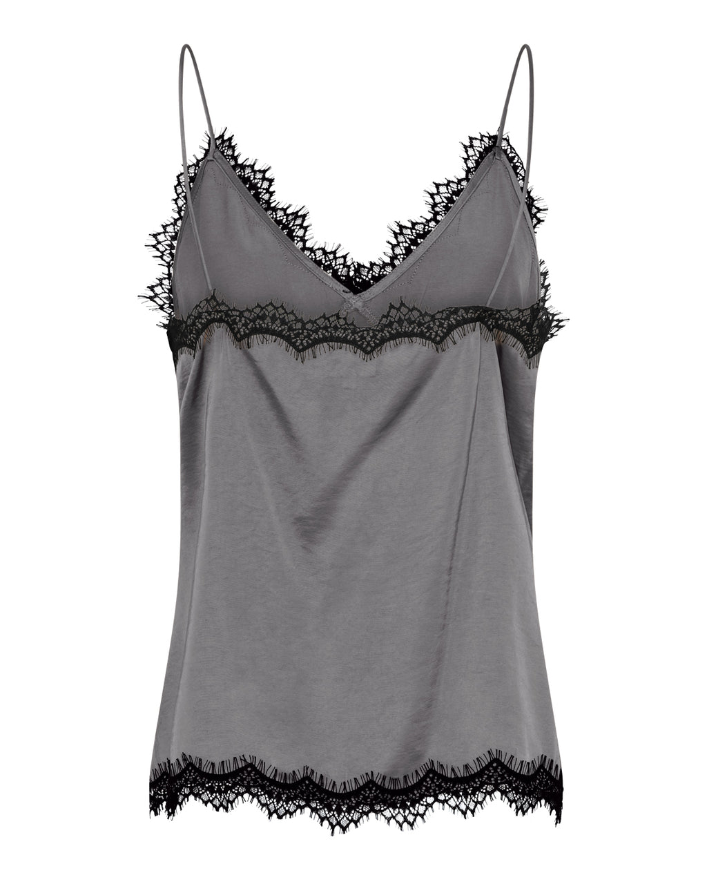 LA ROUGE ApS Lotte Satin Top Top Grey