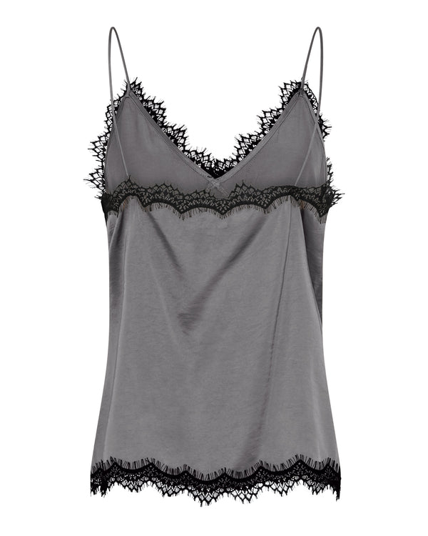 LA ROUGE ApS Lotte Satin Top Top Grey