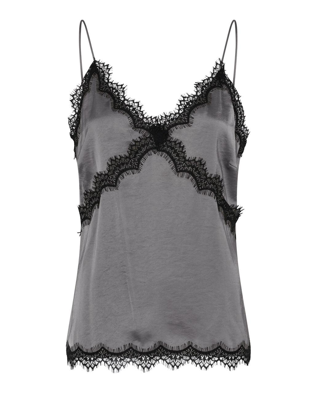 LA ROUGE ApS Lotte Satin Top Top Grey