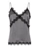 LA ROUGE ApS Lotte Satin Top Top Grey