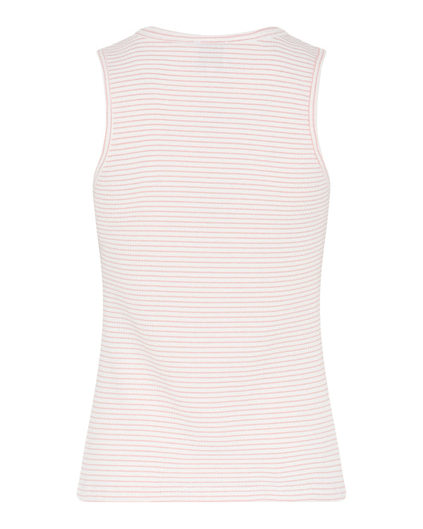 LA ROUGE ApS Lotte Singlet Singlet top Sand/Rose Stripe