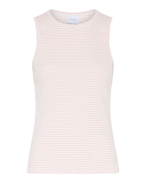 LA ROUGE ApS Lotte Singlet Singlet top Sand/Rose Stripe