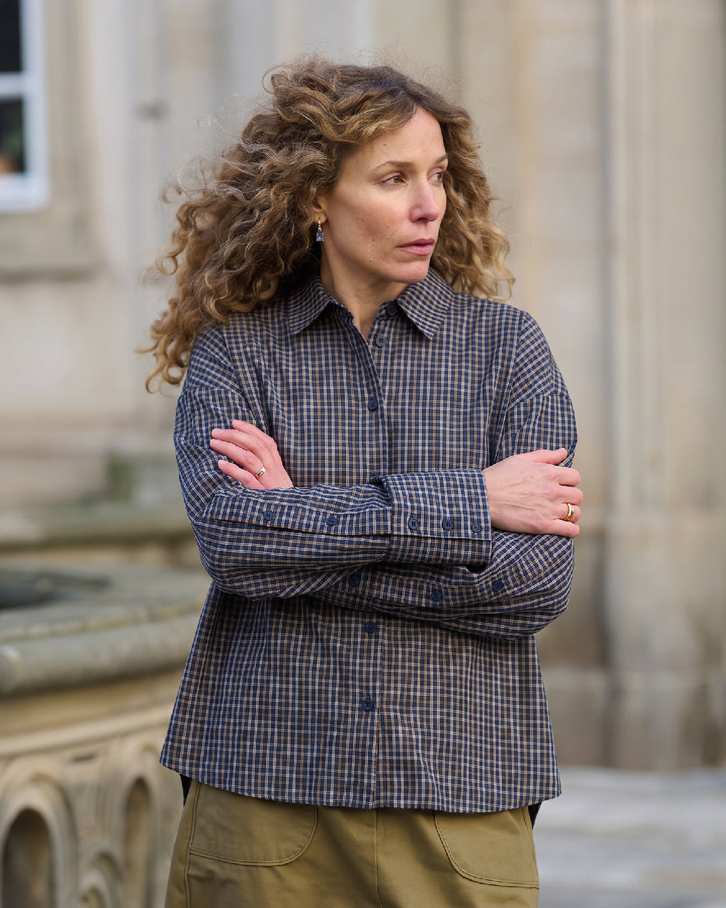 LA ROUGE ApS Louise Shirt Shirt Navy Checks