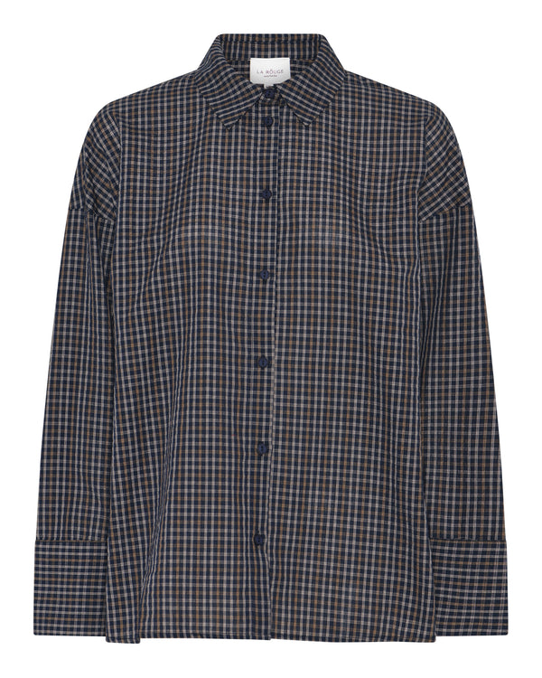 LA ROUGE ApS Louise Shirt Shirt Navy Checks