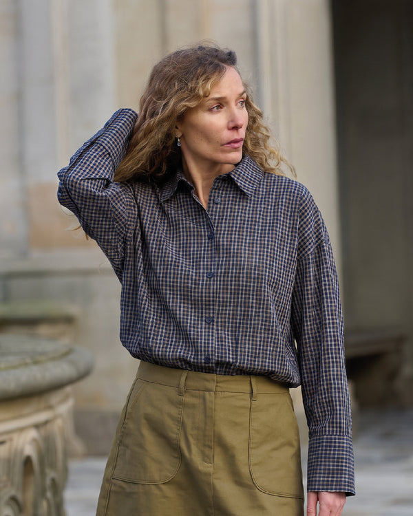 LA ROUGE ApS Louise Shirt Shirt Navy Checks